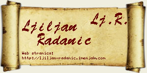 Ljiljan Radanić vizit kartica